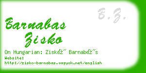 barnabas zisko business card